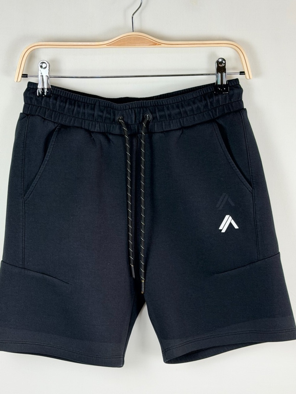 Alphalete Elmts Athletic Shorts Small Black Drawstring Zip Pocket Gym